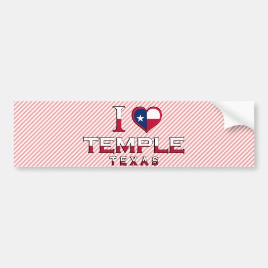 Temple, Texas Bumpersticker (Voorkant)