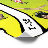 Temple Texas Cartoon Map Poster (Hoek)