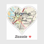 Temple Texas kaart Sticker (Vel)