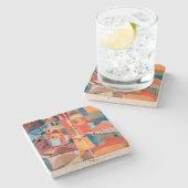 Temple tuinen | Paul Klee | Stenen Onderzetter (Zijkant)