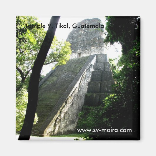 Temple V, Tikal, Guatemala Magneet (Voorkant)