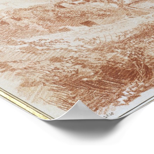 Temple van de Sybil bij Tivoli Poster (Hoek)