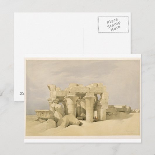 Temple van Sobek en Haroeris bij Kom Ombo, uit 'Eg Briefkaart (Voorkant / Achterkant)