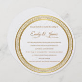 Temple Wedding Invitation-Eternal Circle Invitatio Kaart (Voorkant / Achterkant)