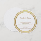 Temple Wedding Invitation-Eternal Circle Kaart (Voorkant / Achterkant)