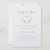 Temple Wedding Invitation-Fancy Heart Kaart (Voorkant)