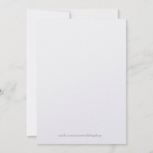 Temple Wedding Invitation-Fancy Heart Kaart (Achterkant)