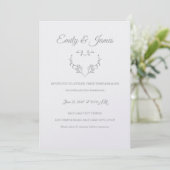 Temple Wedding Invitation-Fancy Heart Kaart (Staand voorkant)