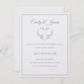 Temple Wedding Invitation-Fancy Heart Kaart (Voorkant / Achterkant)