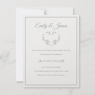 Temple Wedding Invitation-Fancy Heart Uitnodiging