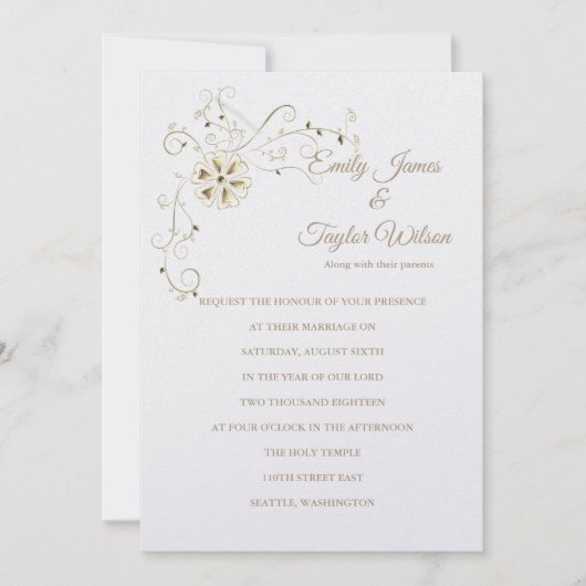 Temple Wedding Invitation Kaart (Voorkant)