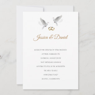 Temple Wedding Invitation Kaart