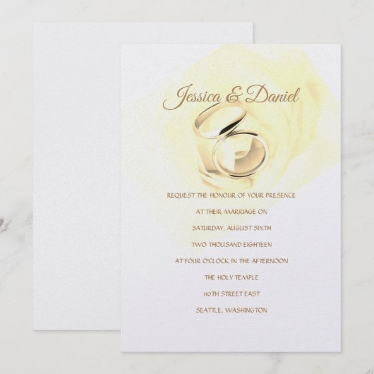 Temple Wedding Invitation Kaart (Voorkant / Achterkant)