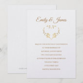 Temple Wedding Invitation Kaart (Voorkant / Achterkant)