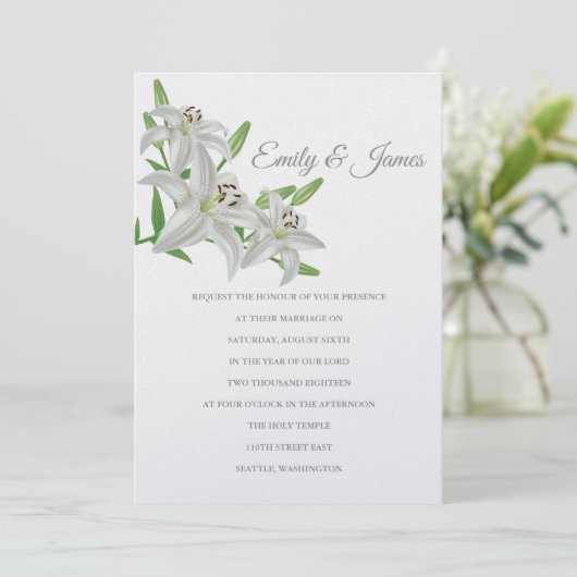 Temple Wedding Invitation Kaart (Staand voorkant)