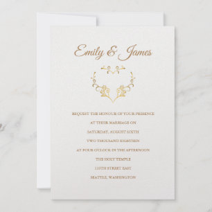 Temple Wedding Invitation Kaart