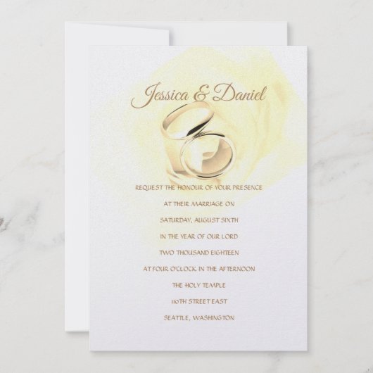 Temple Wedding Invitation Kaart (Voorkant)