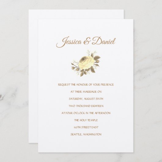 Temple Wedding Invitation Kaart (Voorkant / Achterkant)