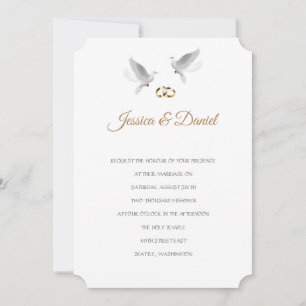 Temple Wedding Invitation Kaart