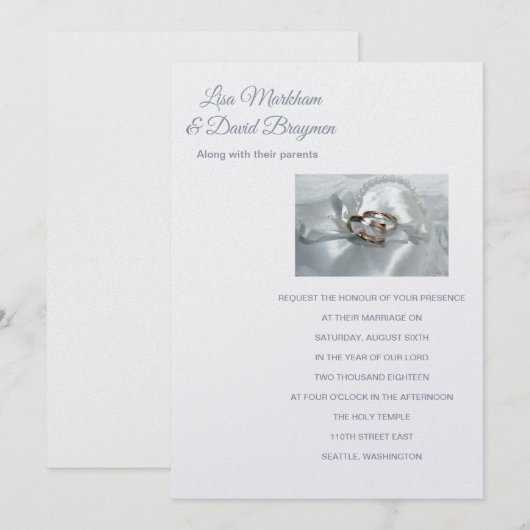 Temple Wedding Invitation Kaart (Voorkant / Achterkant)