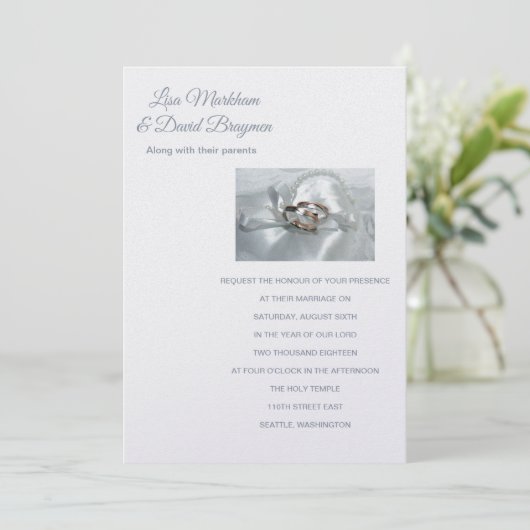 Temple Wedding Invitation Kaart (Staand voorkant)