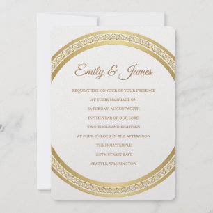 Temple Wedding Invitation Kaart