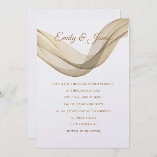 Temple Wedding Invitation Kaart (Voorkant / Achterkant)