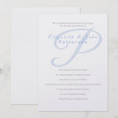 Temple Wedding Invitation-Last Initiaal Invitation Kaart (Voorkant / Achterkant)