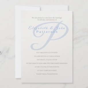 Temple Wedding Invitation-Last Initiaal Invitation Kaart