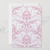 Temple Wedding Invitation Pink Coronation Kaart (Achterkant)