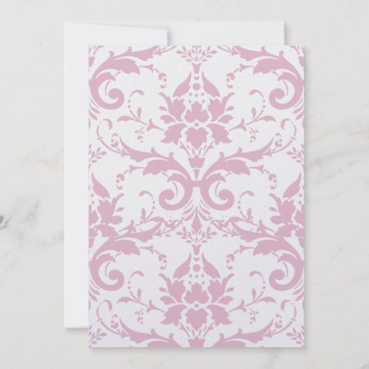 Temple Wedding Invitation Pink Coronation Kaart (Achterkant)