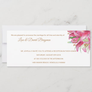 Temple Wedding Invitation Reception Kaart