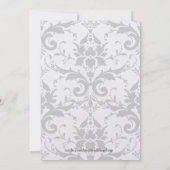 Temple Wedding Invitation Silver Coronation Kaart (Achterkant)