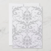 Temple Wedding Invitation Silver Coronation Kaart (Achterkant)