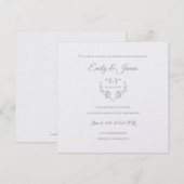 Temple Wedding Reception Kaart-Fancy Hart Kaart (Voorkant / Achterkant)