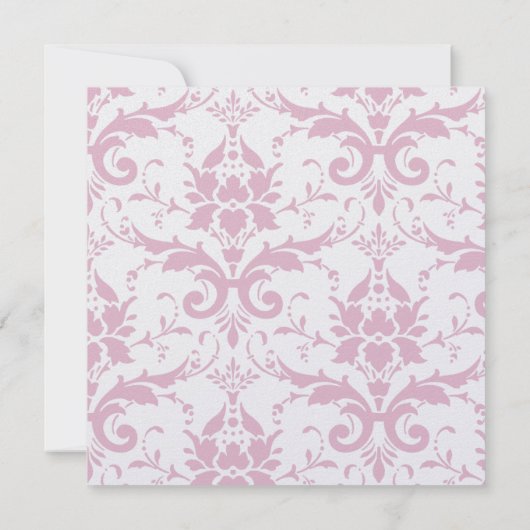 Temple Wedding Reception nodigt roze corruptie uit Kaart (Achterkant)