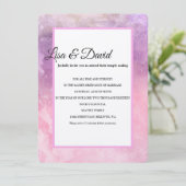 Temple Wedding & Reception Uitnodigen-Roze Waterve Kaart (Staand voorkant)