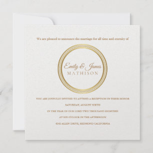 Temple Wedding Reception Uitnodiging-Eternal Cirke Kaart