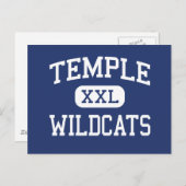 Temple - Wildcats - High School - Temple Texas Briefkaart (Voorkant / Achterkant)