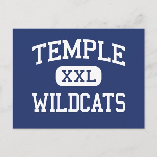 Temple - Wildcats - High School - Temple Texas Briefkaart (Voorkant)