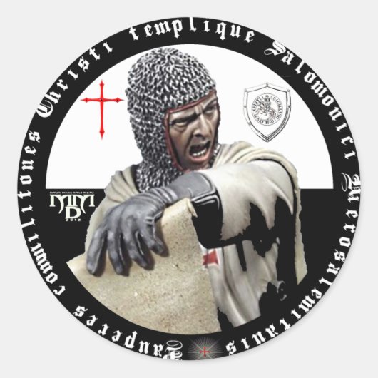 Templer Bote Aufkleber Ronde Sticker (Voorkant)