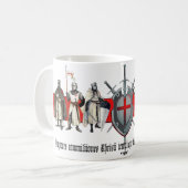 Templer-Brüder mit Schild und Schwert Tasse Koffiemok (Voorkant links)