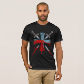 Templer Kreuz + Schwerte / Knights Cross T-shirt (Voorkant volledig)