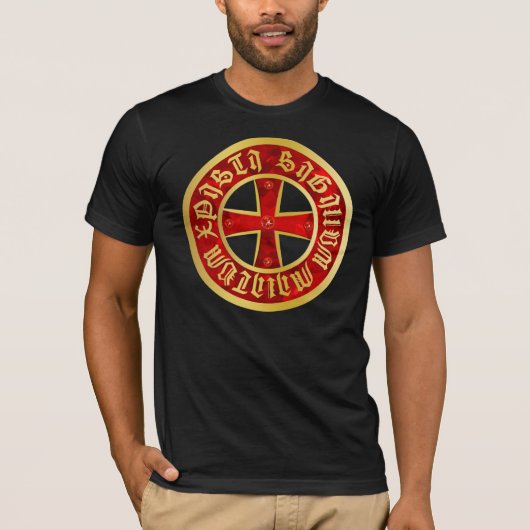 Templer Kreuz T-Shirt beidseitig bedruckt (Voorkant)