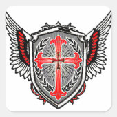 Templer-Logo-Aufkleber Vierkante Sticker (Voorkant)