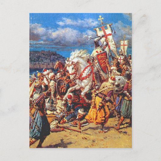 Templer vs. Sarazenen Briefkaart (Voorkant)