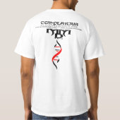 Templerkreuz mit Abzeichen  T-shirt (Achterkant)