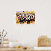 Templerreiterei im Anklf Poster (Keuken)