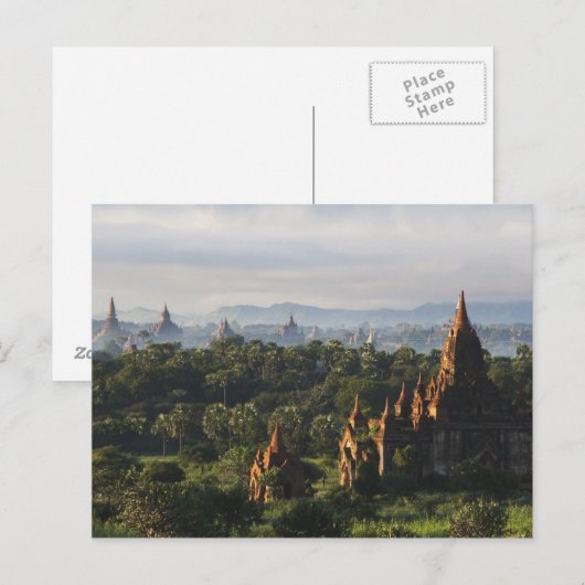 Temples at sunrise, Bagan, Myanmar Briefkaart (Voorkant / Achterkant)
