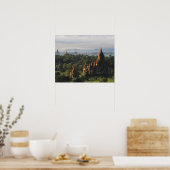 Temples at sunrise, Bagan, Myanmar Poster (Keuken)